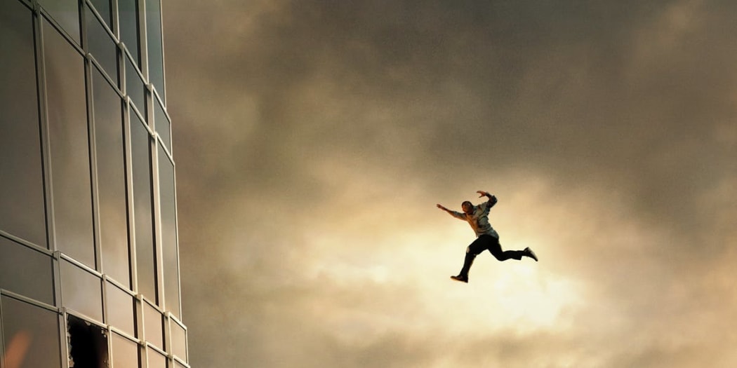Dwayne Johnson (aka The Rock) in the 2018 film Skyscraper.