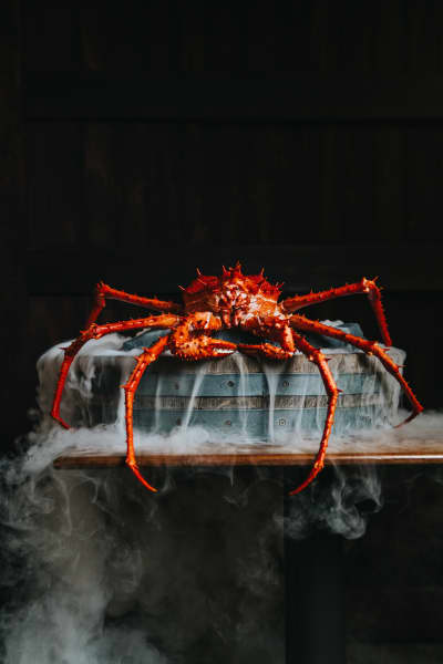 New Zealand King Crab, as served at Amisfield Restaurant.