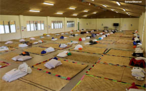 One of the halls at Poutasi village in Samoa which is being used to quarantine returning Seasonal Workers.