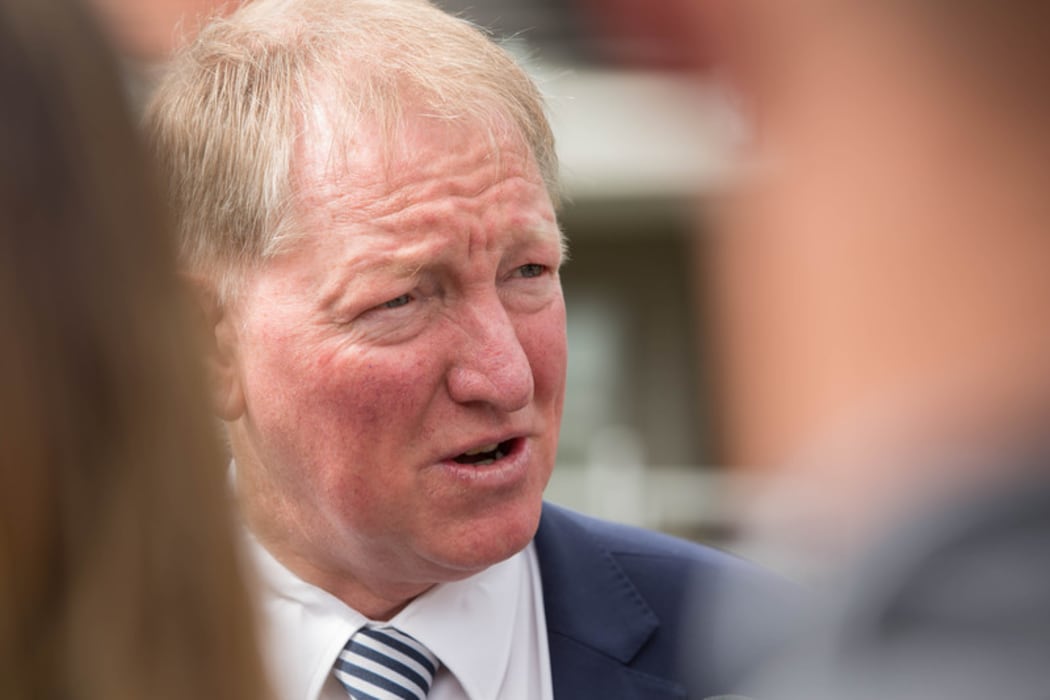 Nick Smith at a social housing announcement in Northcote