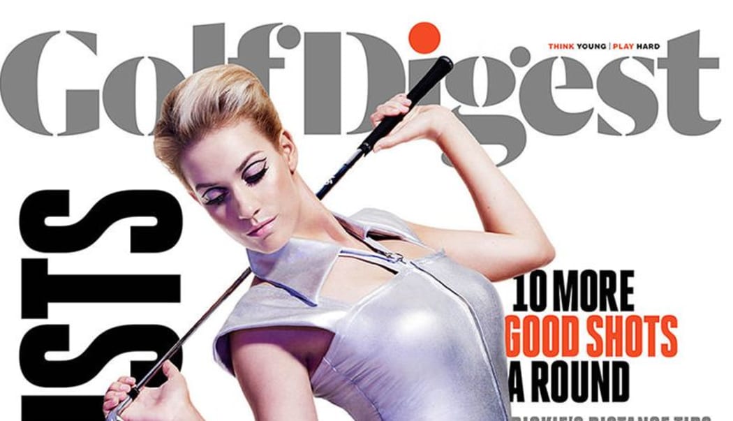 Golf Digest cover with Paige Spirinac