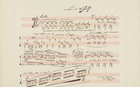 Le Golf. Calligraphy by Erik Satie