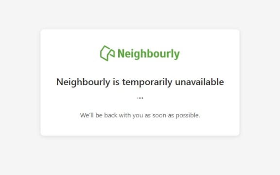 Neighbourly is temporarily unavailable following a potential data breach.