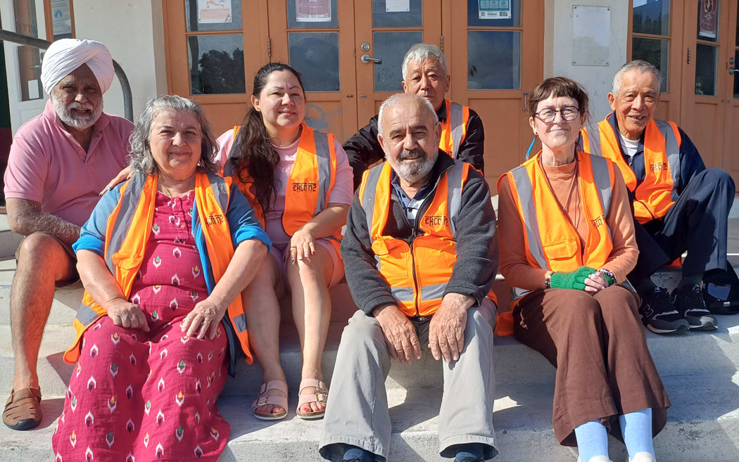 Founder of Wellington-based charity Ekta, Manjit Grewal (top left) with volunteers.