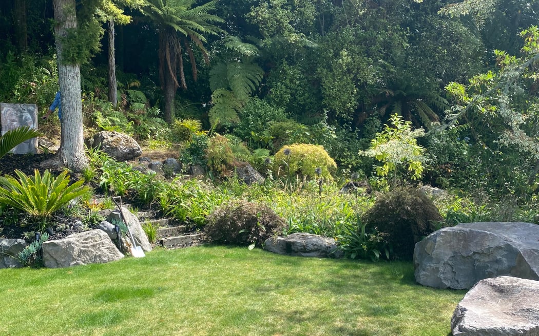 Landscaping at the Te Kopua Street property in Acacia Bay part of which is a public reserve that backs onto Lake Taupō.
