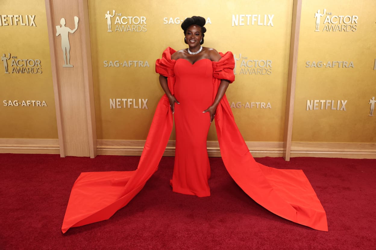 Nigerian-British actress Wunmi Mosaku attends the 32nd Annual Actor Awards at the Shrine Auditorium in Los Angeles on March 1, 2026. (Photo by Patrick T. Fallon / AFP)