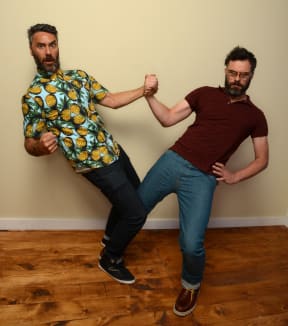 Taika Waititi and Jemaine Clement at the Sundance Film Festival in 2014