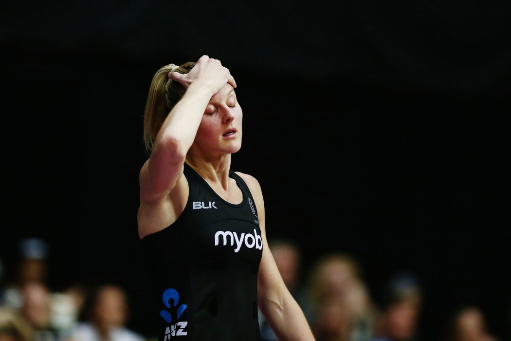 Katrina Grant of New Zealand reacts after losing in the final of the Taini Jamison Trophy.