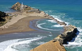 Castle Point light house and beach in the Wairarapa.