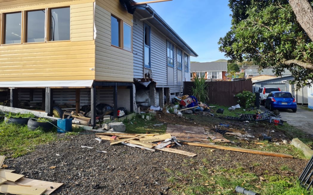 Two people died after a vehicle crashed into a house in Cannons Creek.