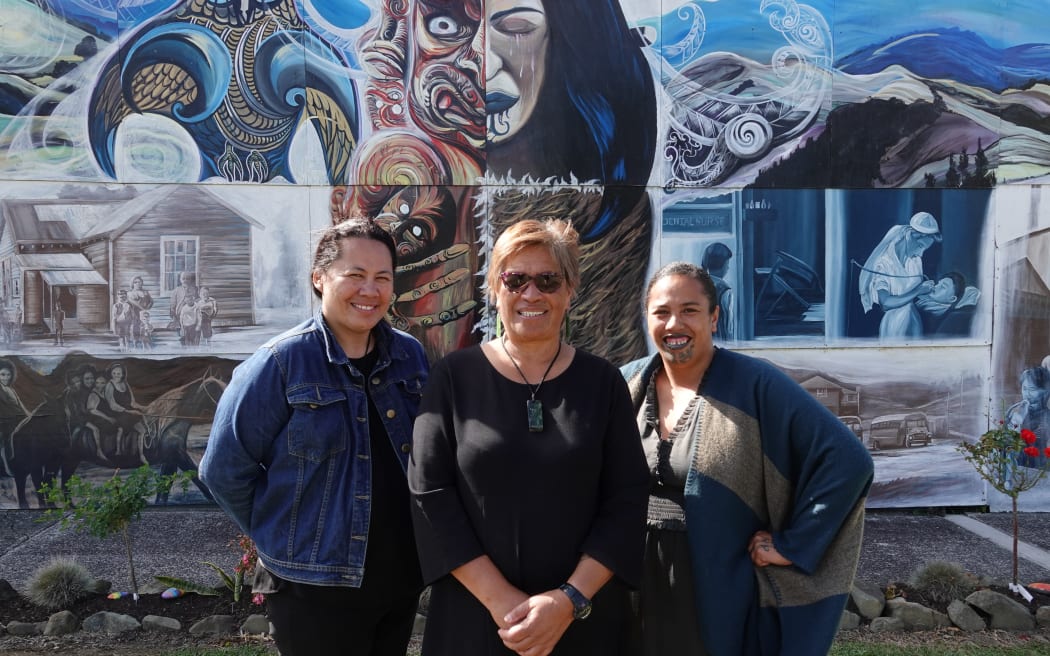 Motatau School tumuaki (principal) Donna Adams with teachers Emma Marsh, left, and Roimata Maimai-Tua.