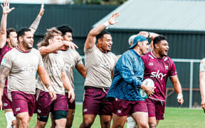 Moana Pasifika players rounding off their preparations for the Waratahs in Auckland.