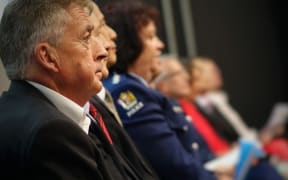 Auckland councillor Mike Lee at a meeting on 1 April 2016 organised in response to several violent attacks on foreign students in Auckland.
