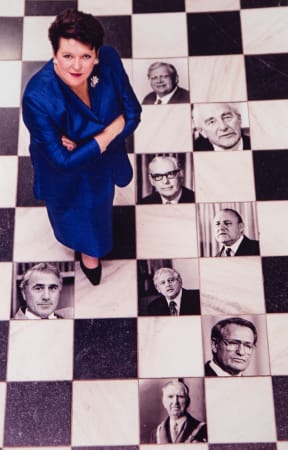 New Zealand's first woman Prime Minister Jenny Shipley, in the parliament lobby, December 23 1997