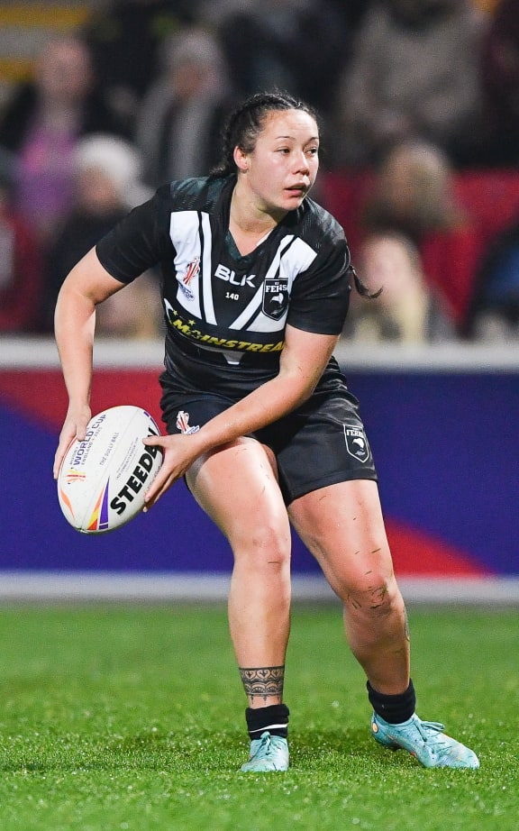 Raecene McGregor of New Zealand Kiwi Ferns, 2021 Rugby League World Cup