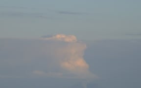 Whakaari from Te Kaha 8am