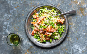 Salmon & rice salad by Sarah Tuck