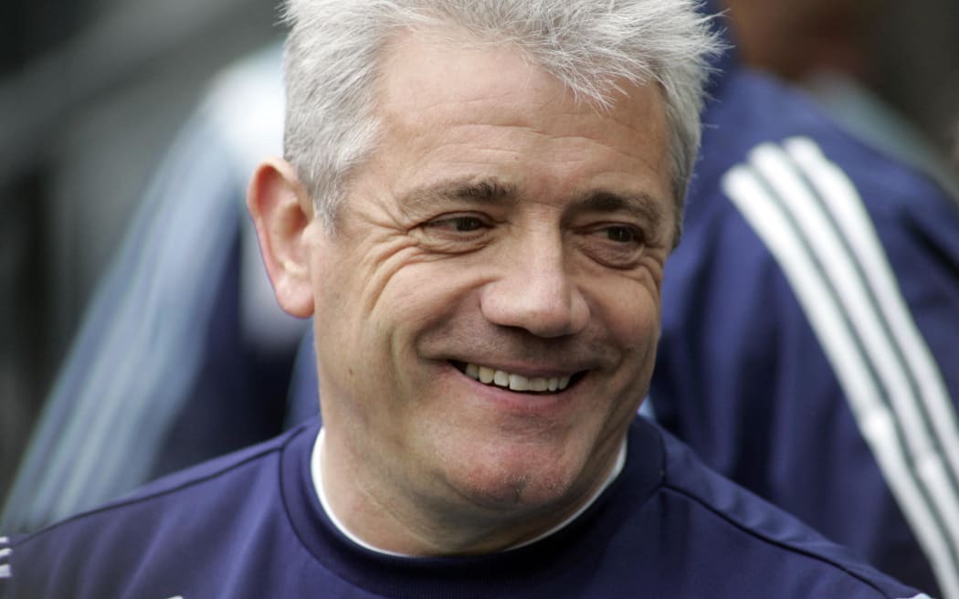 Newcastle's manager Kevin Keegan smiles during their Newcastle Vs Sunderland premiership game at St James Park in Newcastle, north-east England, on April 20, 2008. AFP PHOTO/CRAIG BROUGH
 
Mobile and website use of domestic English football pictures are subject to obtaining a Photographic End User Licence from Football DataCo Ltd Tel : +44 (0) 207 864 9121 or e-mail accreditations@football-dataco.com - applies to Premier and Football League matches. (Photo by CRAIG BROUGH / AFP)