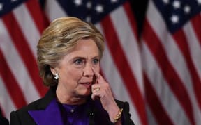 Hillary Clinton gives her concession speech.