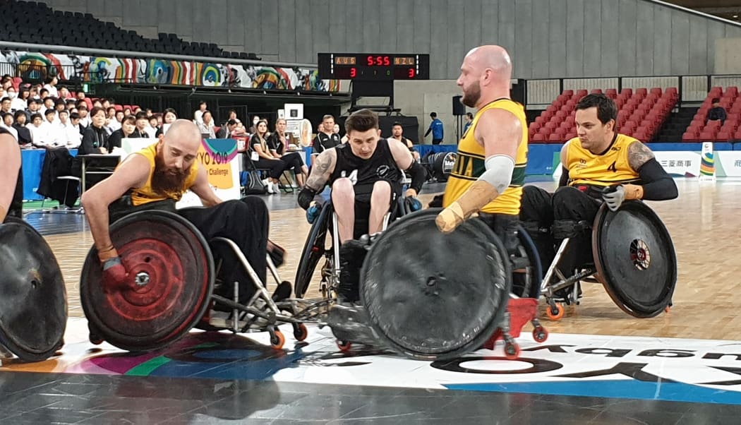 Cody Everson and Wheel Blacks vs Australia. 2019 World Championships. Tokyo.