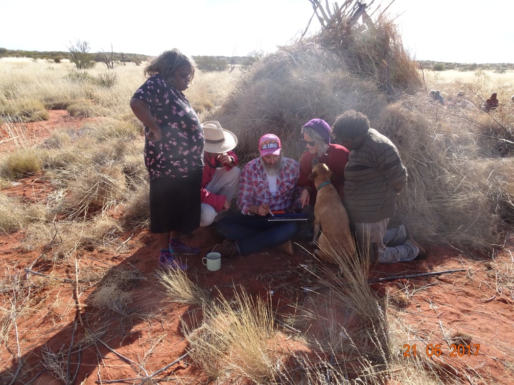 John Carty working with Aboriginal people