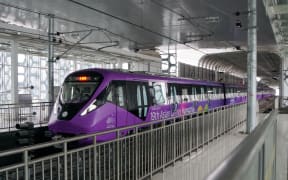 The Asian Games-themed train in Hangzhou Metro