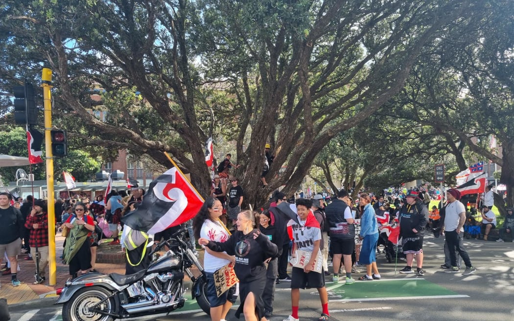 Hundreds of people gathered outside the train station.