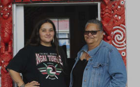 Kahu and Emma Kutia at Rahiri Marae, Waimana.