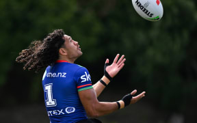 Dallin Watene-Zelezniak during a Warriors training and media session at Go Media Stadium in Auckland. 2025 NRL Rugby League season. February 4 2025. © Photo: Andrew Cornaga / Photosport