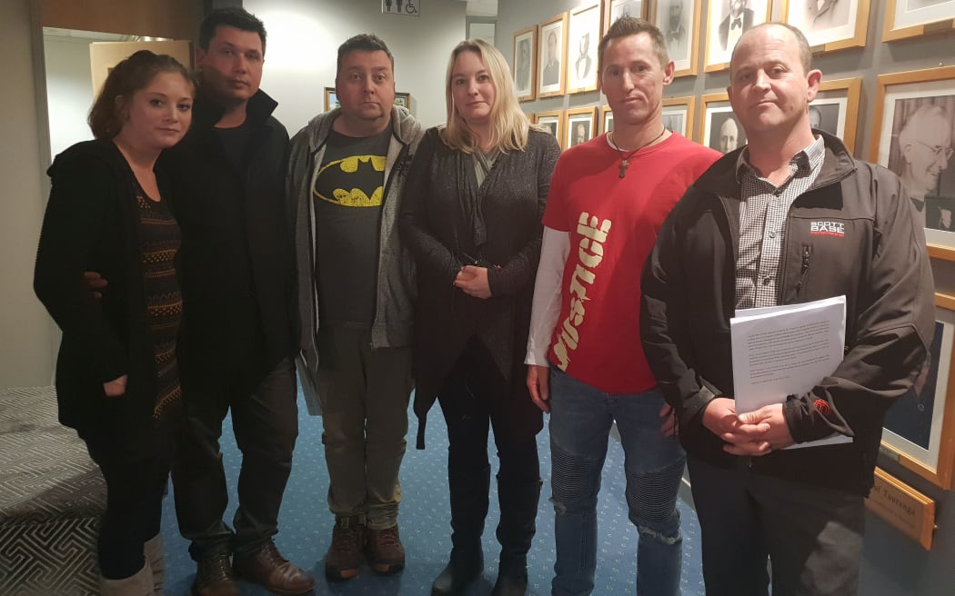 From left: Chloe Stewart, Andre Stewart, Damian Coffey, Jenny Coffey, Degen Prodger and Tony Mann.