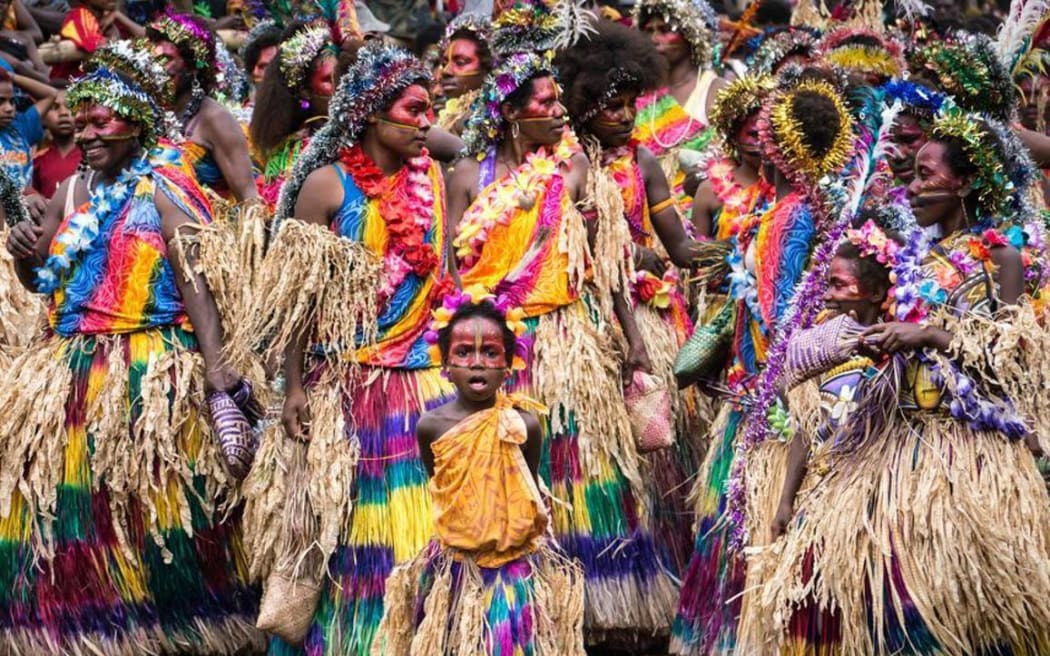 Tanna women in traditional dress.