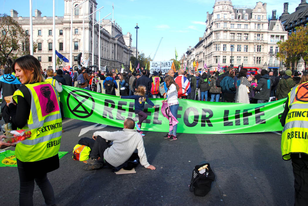 An Extinction Rebellion protest.