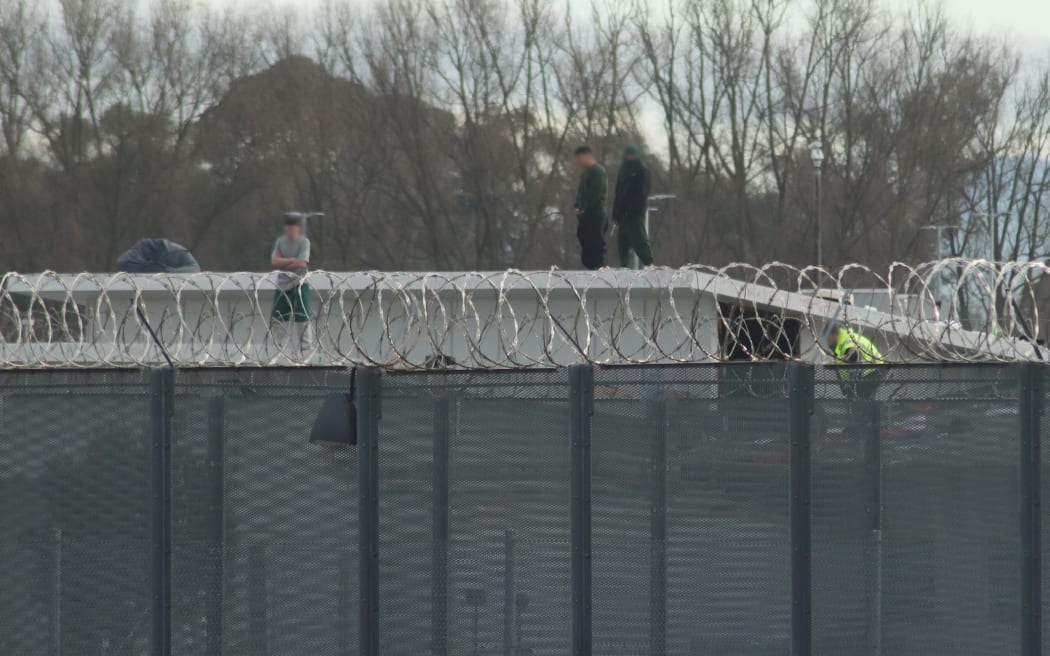 Six teenage prisoners are on the roof of Hawkes Bay Regional Prison, after a stand off with staff