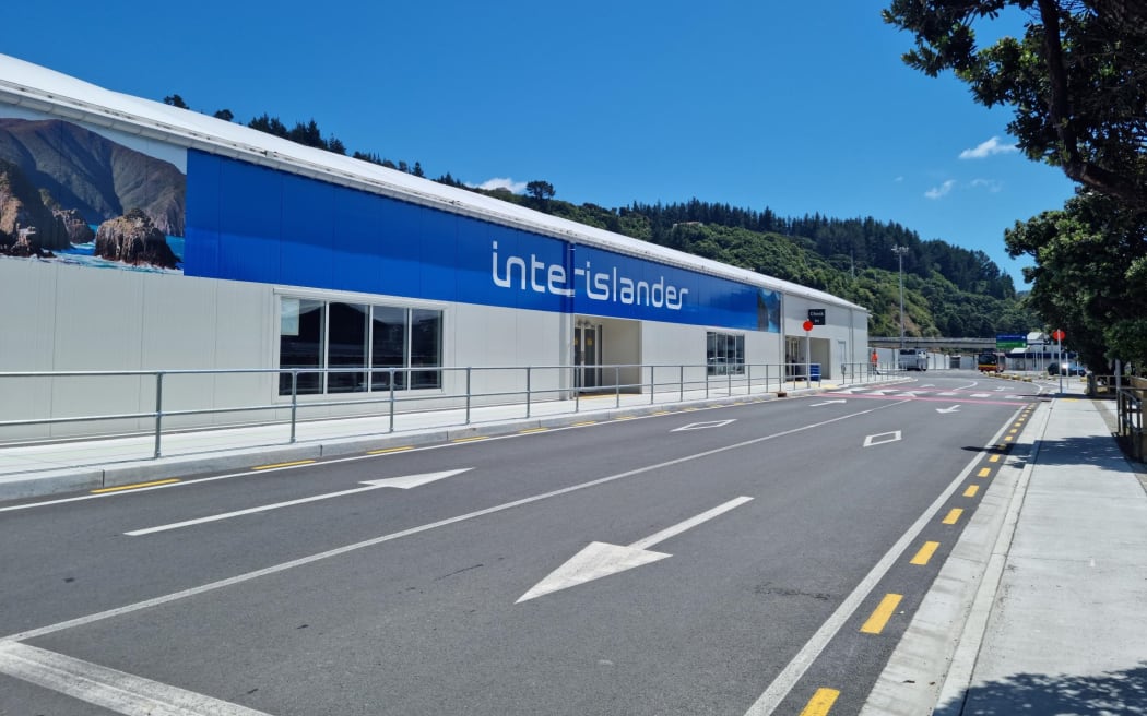 The temporary Interislander terminal in Picton.