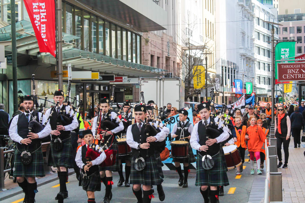 Orange Day Parade in Wellington to honour school road patrol volunteers.