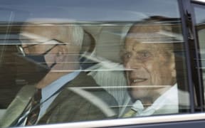 Prince Philip leaves King Edward VII's Hospital in central London on 16 March 2021.