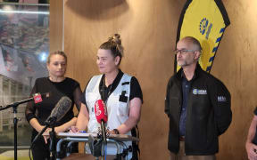 Auckland Emergency Management controller  Rachel Kelleher gives a briefing