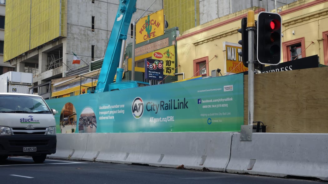 Work underway on Victoria Street on the 3.4km tunnel.