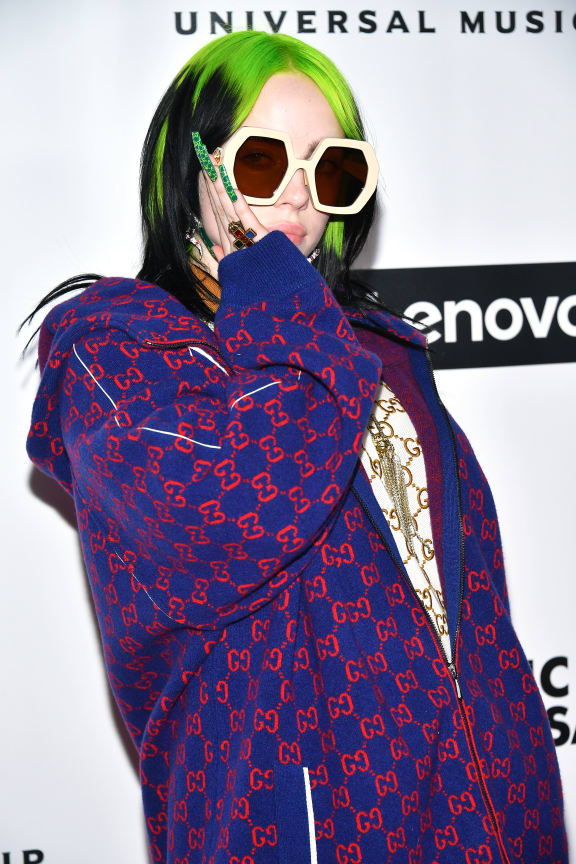 LOS ANGELES, CALIFORNIA - JANUARY 26: Billie Eilish attends the Universal Music Group's 2020 Grammy after party presented by Lenovo at Rolling Greens Nursery on January 26, 2020 in Los Angeles, California.