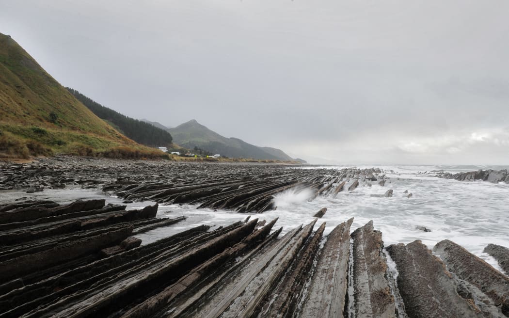 The Mataikona Rocks on the Wairarapa coast.