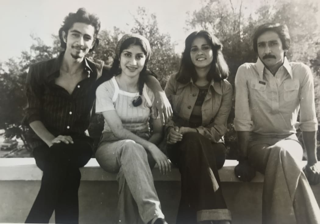 Ghahraman's mother and father with friends, Orumia, Iran mid/late 1970s