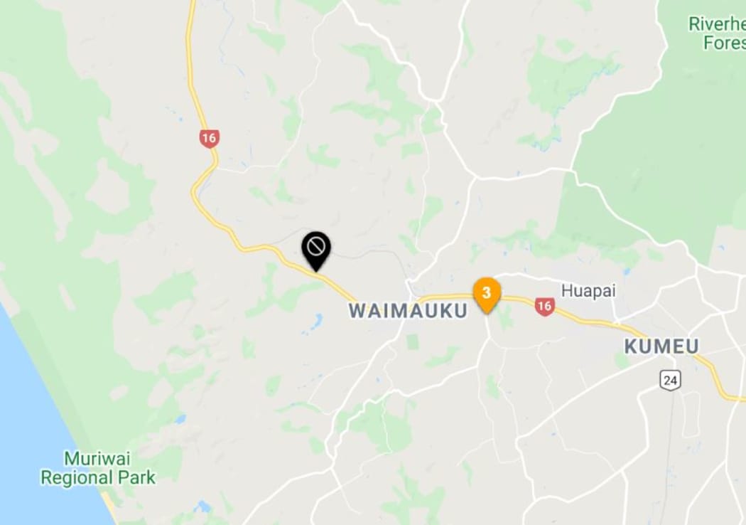 Crash on State Highway 16 near Waimauku