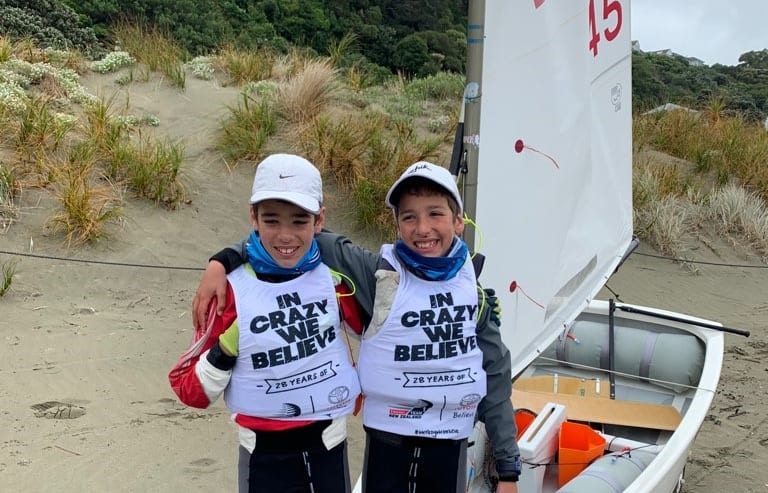 Twin brothers Stavro and Niko Purdie are keen sailors.