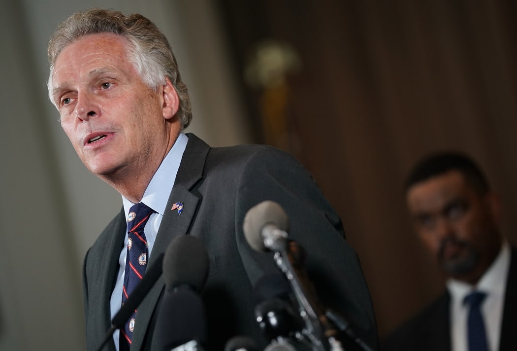 Virginia Gov. Terry McAuliffe speaks during a press conference August 12, 2017 in Charlottesville, Virginia.