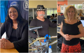 Community workers in Ōtara, from left, Shardae Komene, Sully Paea and Judy Speight.