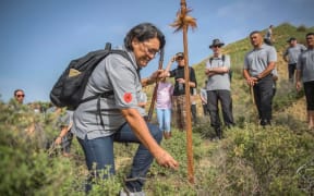 Veteran Affairs Minister Meka Whaitiri at Gallipoli