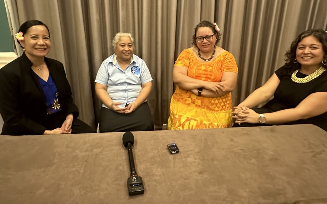 From left Dr Manu Tupou-Roosen, Dr Sangaalofa Clark, Dr Josie Tamate and Dr Rhea Moss-Christian - Collectively these four Pacific women leaders hold the most powerful and influential positions in the Pacific tuna fishery. 4 December 2022