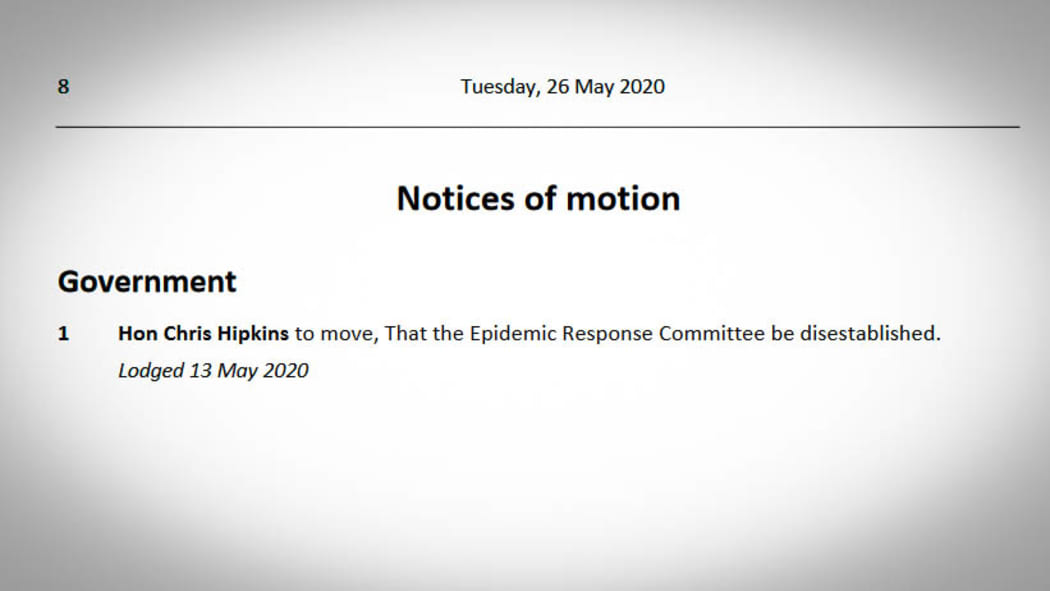 Notice of motion is where proposals are listed on the Order Paper. It gives MPs time to think about how they want to vote if or when it comes up in the House.