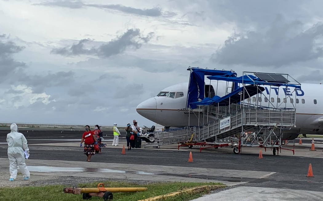 A Marshall Islands repatriation group arrives in Majuro to begin 14 days of quarantine in this file photo from September 2021. The Marshall Islands remains one of the few nations to remain Covid-free during the pandemic due to some of the world’s strictest entry provisions.