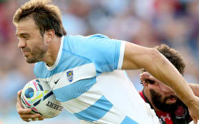 Argentina's Juan Martin Hernandez attempts to break free.